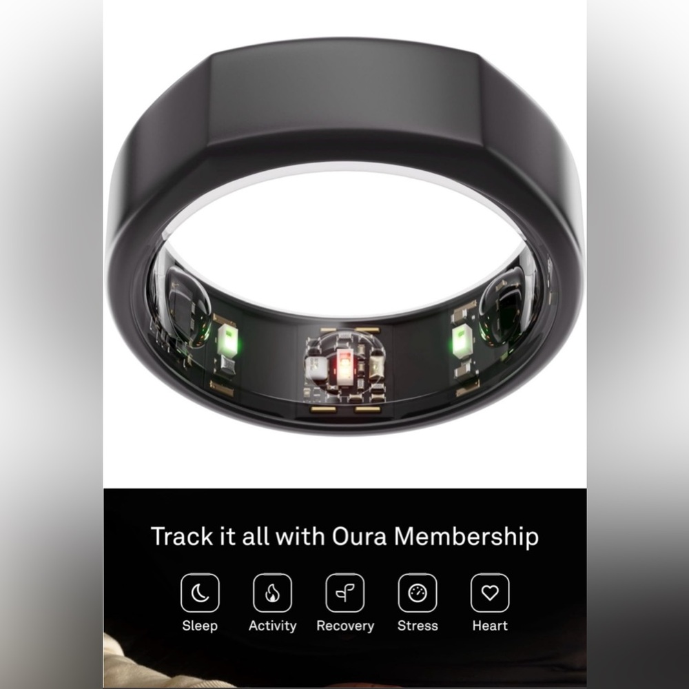 Black oura heritage ring gen 3 size 7